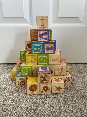 Spark Create Imagine ABC Wooden Blocks - 40 Pieces